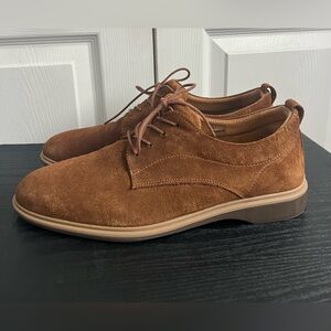 AMBERJACK The Original Brown Suede Minimalist Derby Oxfords • Size 11 Men